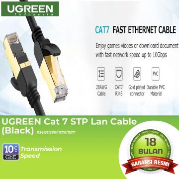 UGREEN Cat 7 STP Lan Cable (Black)