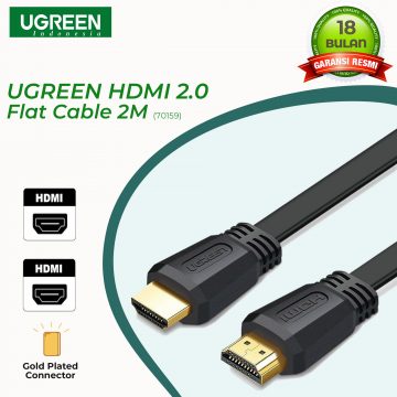 UGREEN HDMI 2.0 Version Flat Cable 2M (Black)