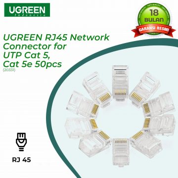 UGREEN RJ45 Network Connector for UTP Cat 5, Cat 5e 50pcs