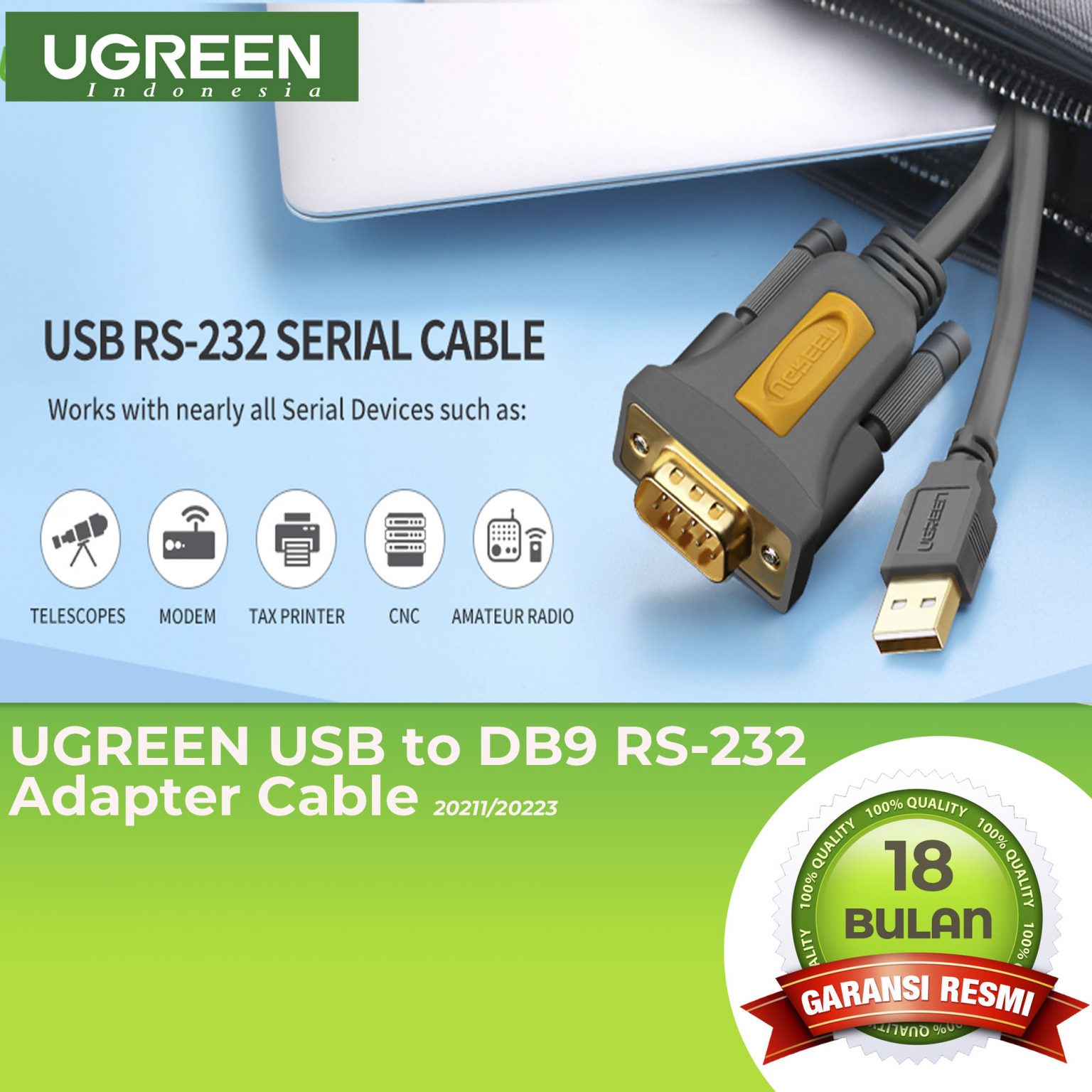 UGREEN USB to DB9 RS232 Adapter Cable UGREEN Indonesia