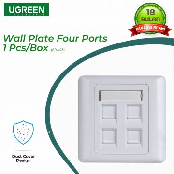 Wall Plate Four Ports 1PcsBox